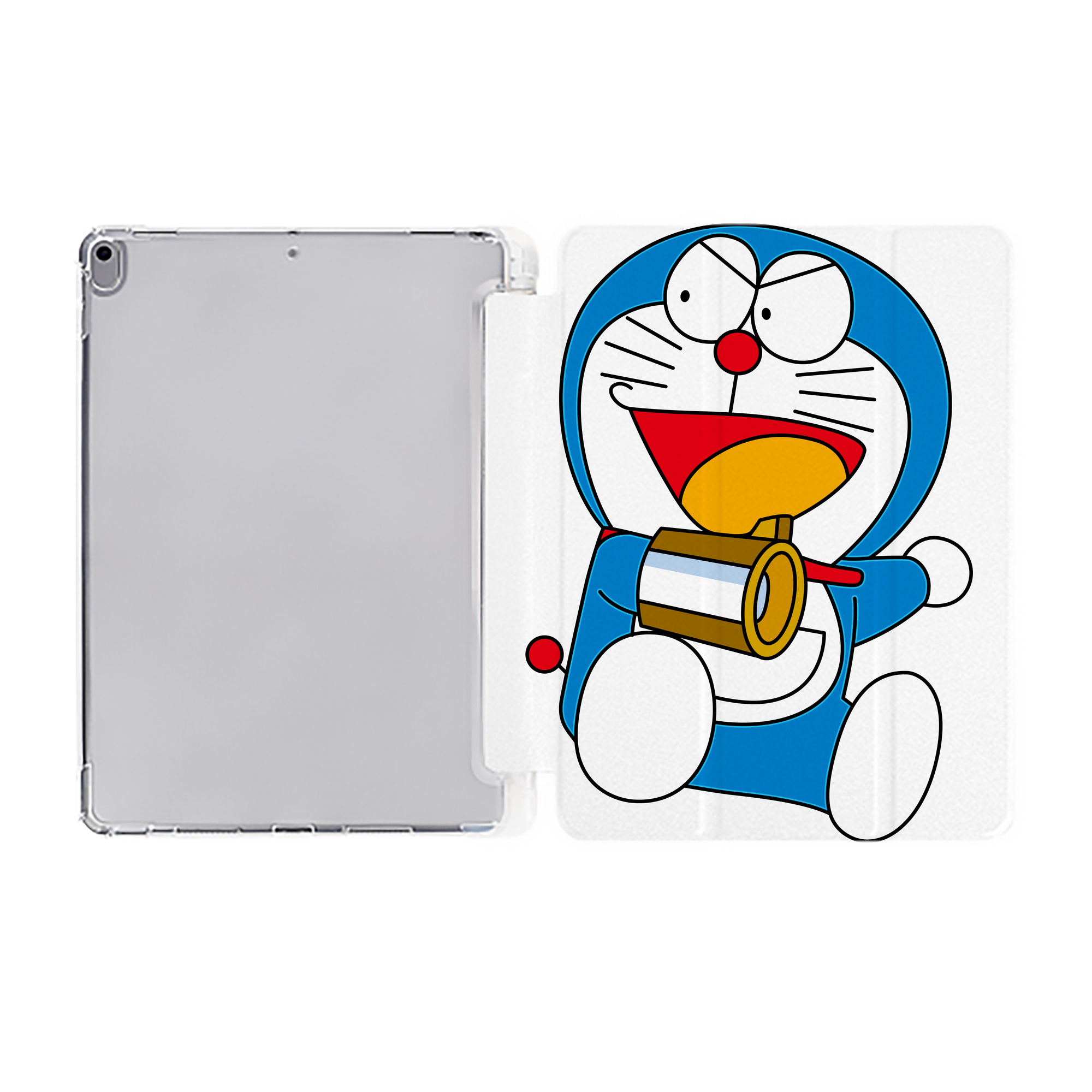 （画像用） ドラえもん Doraemon IPad ケース ペン収納付き 三つ折りスタンド PUレザー×シリコン 対応機種9.5/10.5/10.9インチ
